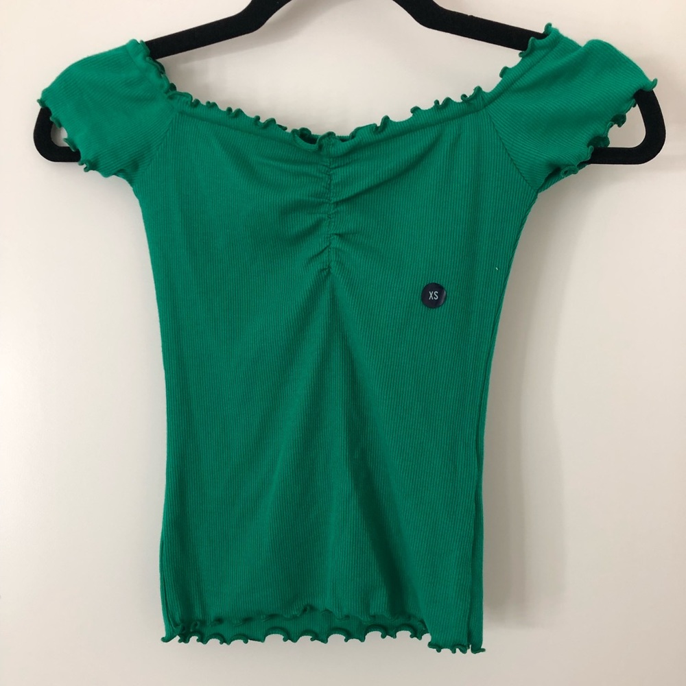 New Green off the shoulder top